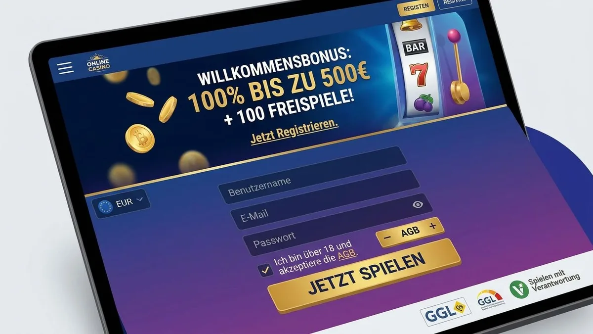 Registrierung mit Bonus
